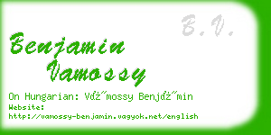 benjamin vamossy business card